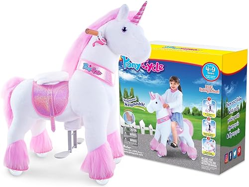 Miniatura 37 de PonyCycle Caballo para montar en caballo para niños de 4 a 7 años, caballos grandes, juguetes para montar en poni (36 pulgadas de altura/tamaño 4)