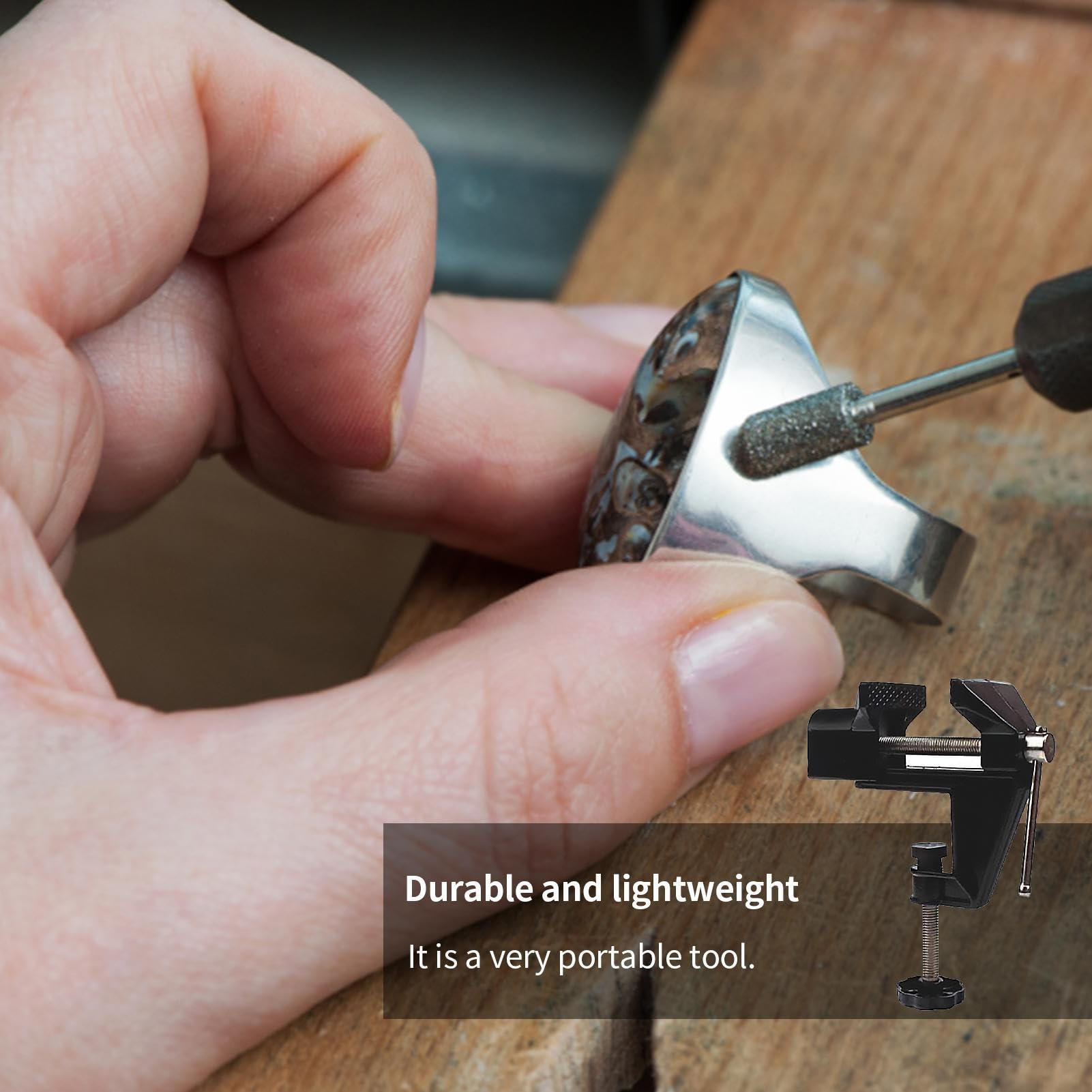 Morsa Da Tavolo A Ventosa | Mini Morsetto Regolabile 360° | Per Lavori Di Precisione E Hobby - Foto 4