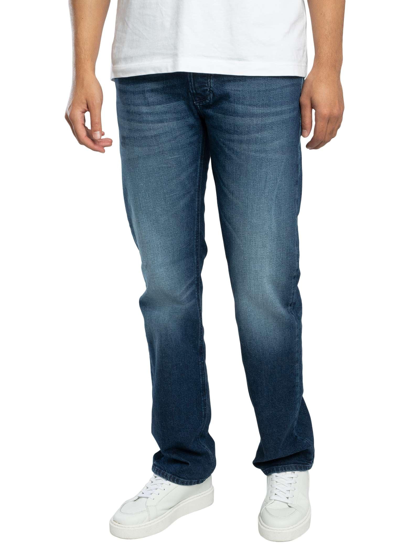 Diesel Men's Blue 1985 Larkee Tapered Fit Jeans In Mid Wash, Cotton, Size 36/32