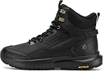 FitVille Wide Mens Boots All-Terrain Non-Slip Men's Hiking Boots Mid Height Outdoor Trekking Camping Shoes for Men, Durable Upper, Comfortable & Shock-Absorbing