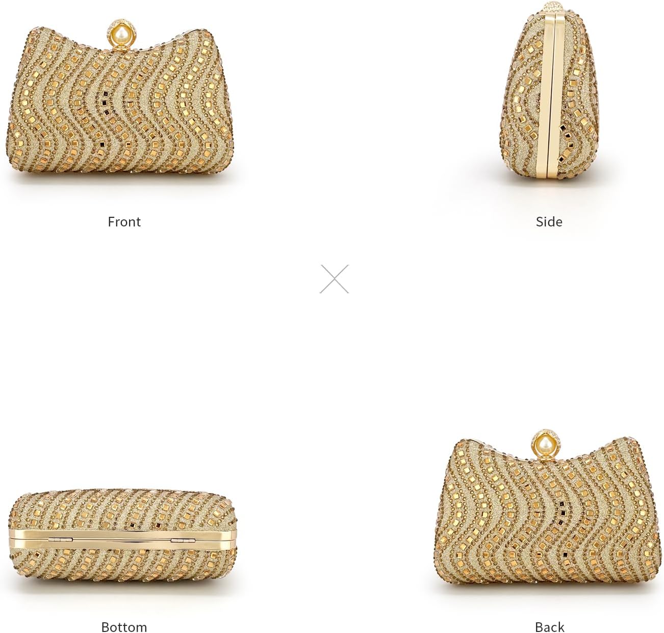 Luxury Full Diamond Evening Bag for Women Customized Handbag Versatile Crossbody Shoulder Clutch Bag for Weddings Banquets - Image 8