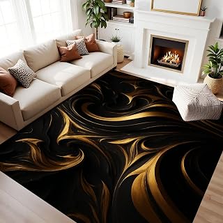 10x14 Area Rugs for Bedroom Abstract Marble Fluid Art Painting Alcohol Ink Style Mix Washable Rug for Living Room Carpet for Dining Room Soft Rubber Backed Non-Slip Carpets for Playroom Home Nursery