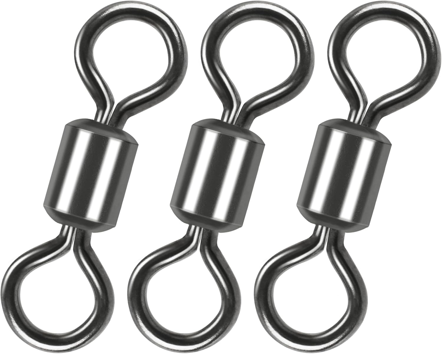 Rolling Barrel Fishing Swivel Black Nickle Fishing Hook Line Connector Fishing Tackle Accessories 30LB to 335LB 50-100pcs