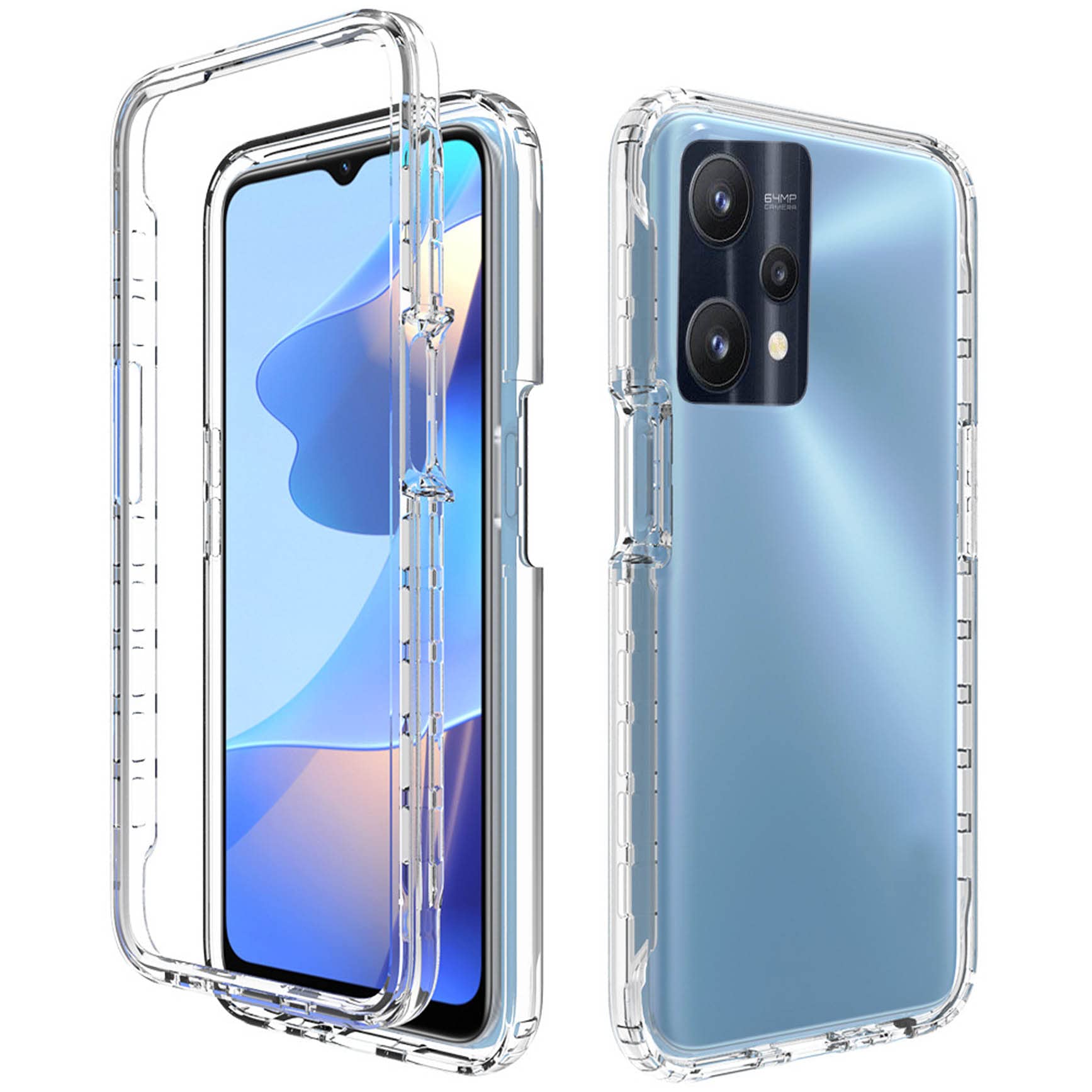 Cover 2in1 Per Honor 50 5G / Huawei Nova 9 – Custodia Ibrida TPU Morbido + Plastica Rigida Antiurto, Nera Con Supporto