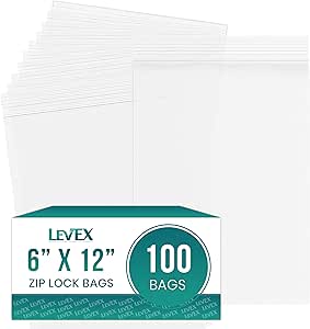 Levex - 6" X 9" (100 Count) 4 Mil Heavy Duty, Strong & Durable Clear Reclosable Zip Plastic Poly Bags With Resealable Lock Seal Zipper For Travel, Storage, Packaging & Shipping - View #5