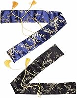 Vista 7 de 2 unids bolsa de espada 51 pulgadas seda sintética Katana bolsa espada cubierta de transporte para espadas samurai Azul