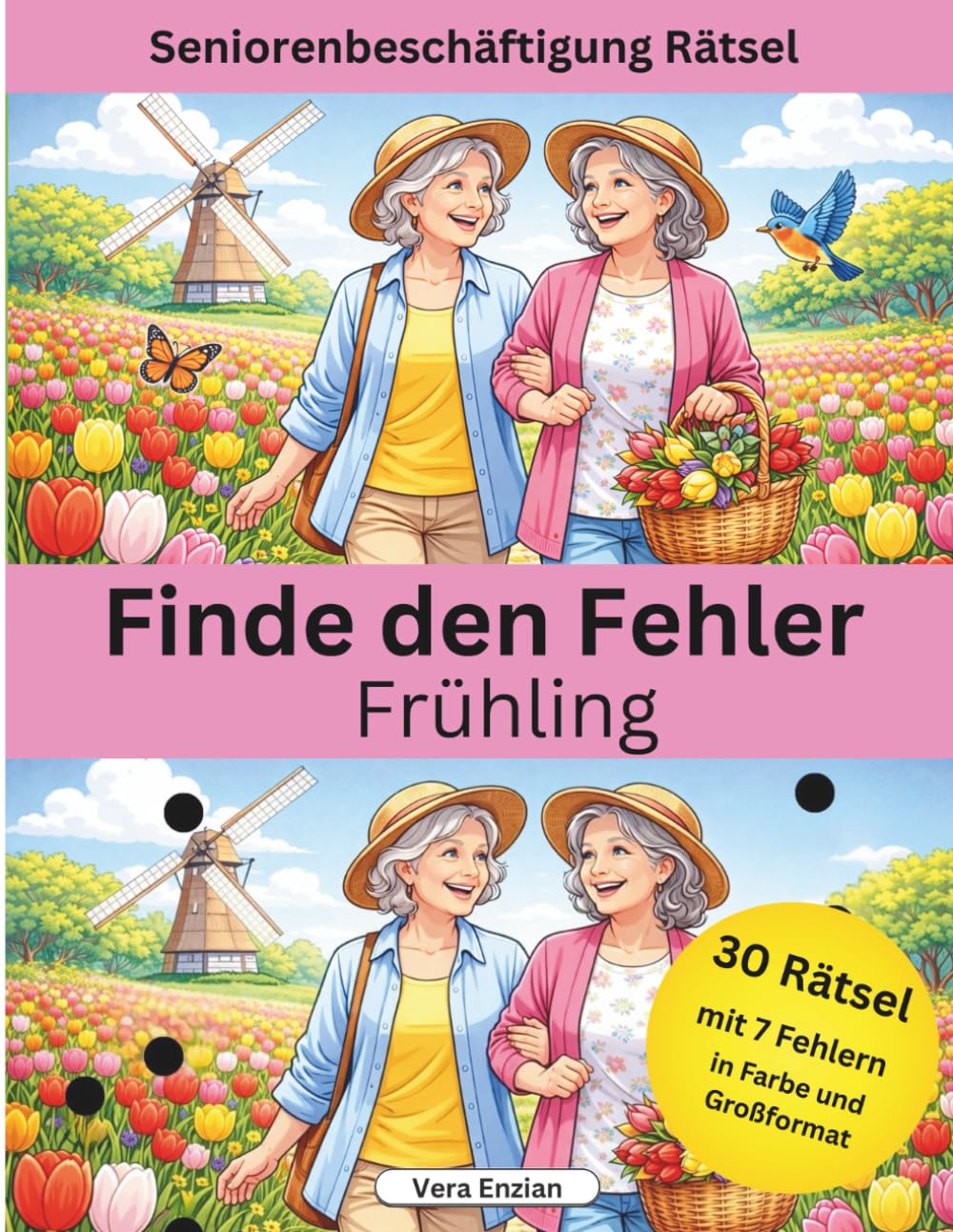 Finde den Fehler - Herbst - Seniorenbeschäftigung Rätsel - Grossformat