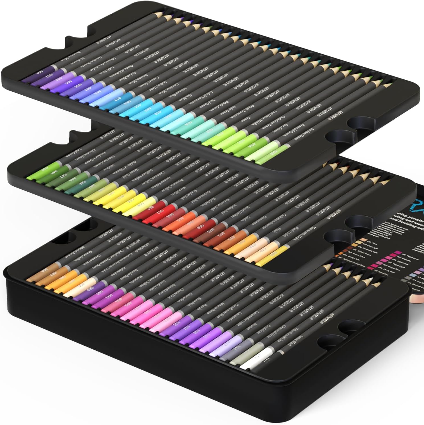 72 Professional Colored Pencils, Artist Pencils Set With 2 X 50 Page Drawing Pad(A4), Premium Artist Soft Series Lead With Vibrant Colors For Sketching, Shading & Coloring In Tin Box - View #9