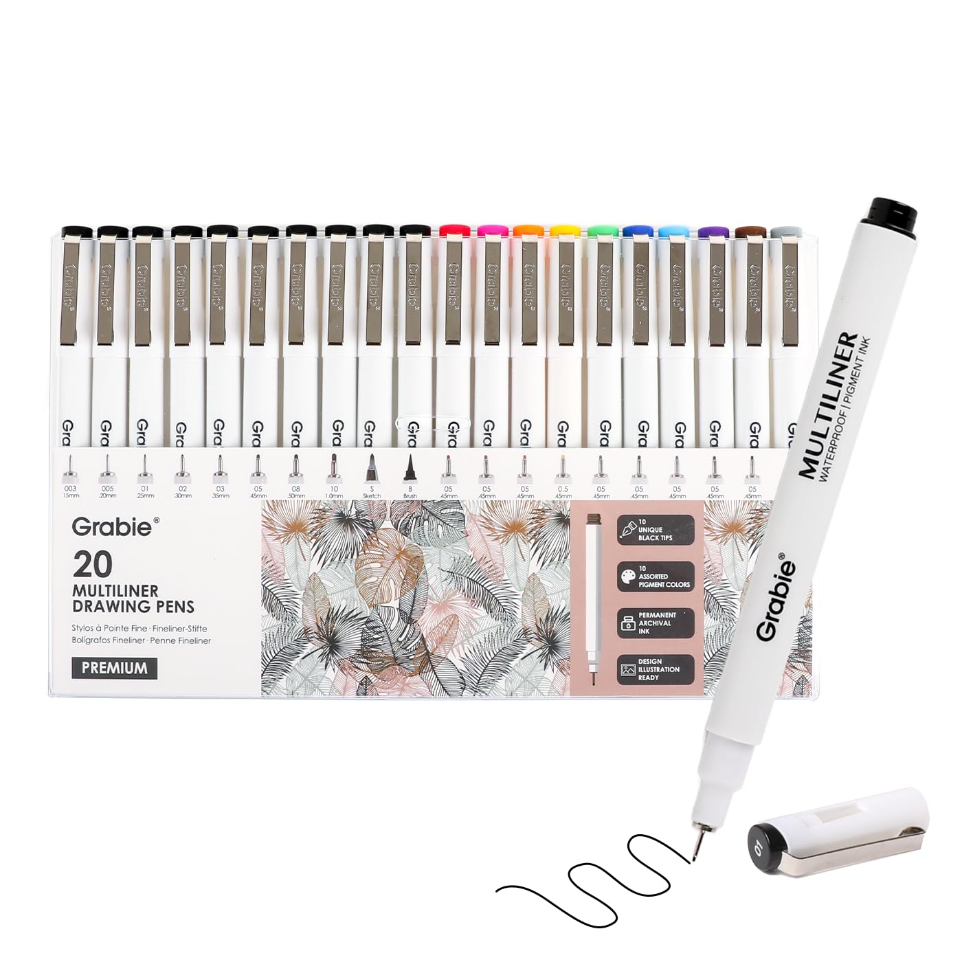 グラキリス　invisible ink Amazon.com : Grabie Micro Fineliner Pens, Set of 20 Multicolor