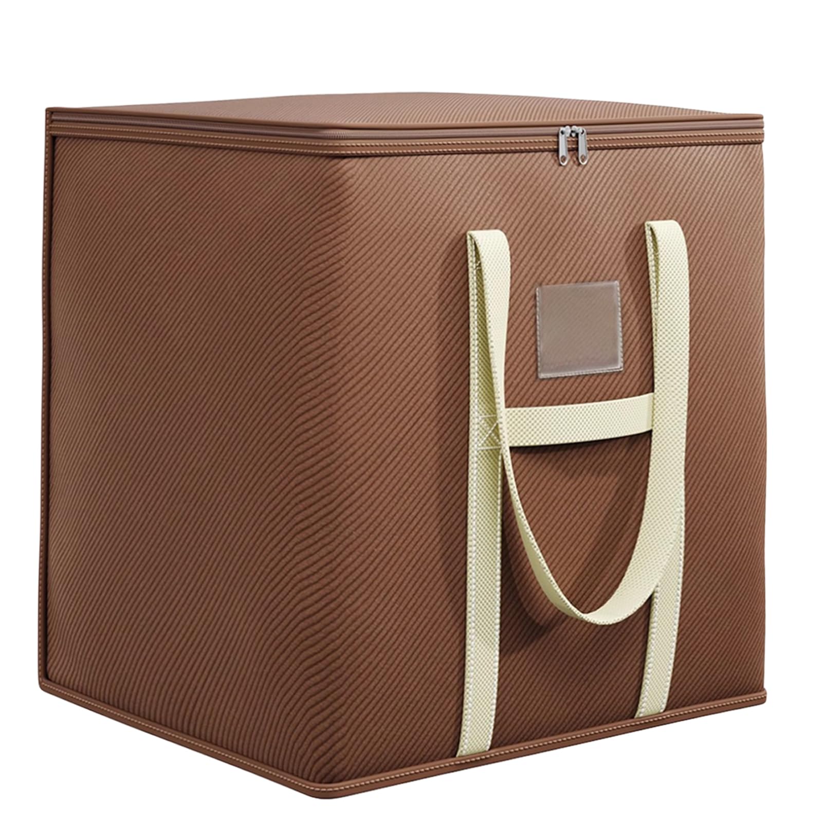 HonorHut 150 L Moving Bag with Handles and Lids Brown 50×50×60 cm Non-Woven Fabric Storage Bag for Camping Laundry Travel
