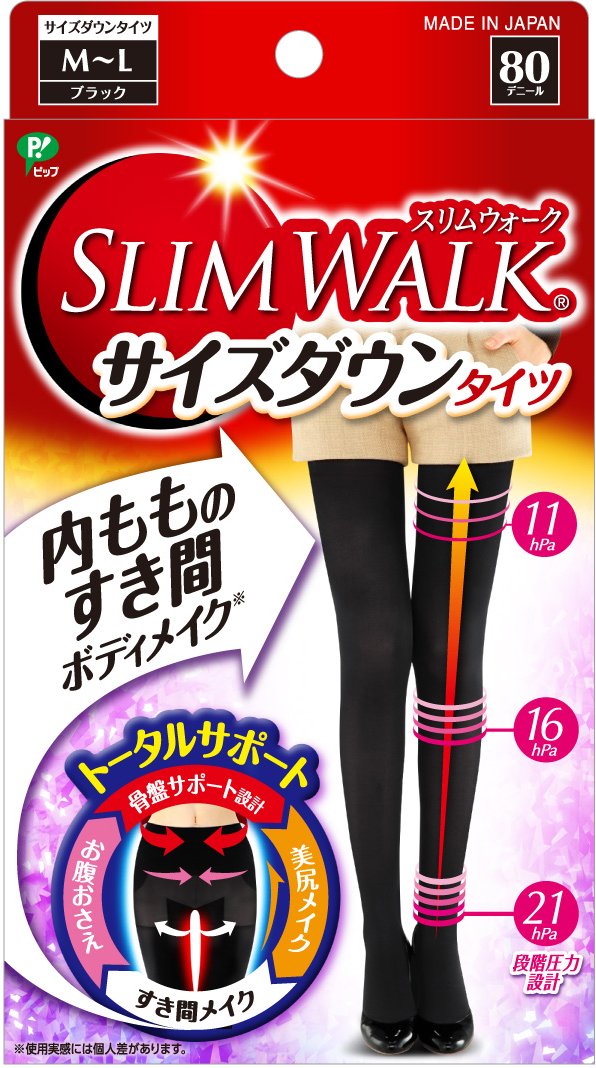 【最終値下げ】スリムウォーク sizeダウンタイツ M〜L 6枚 Amazon.co.jp: スリムウォーク サイズダウンタイツ M-Lサイズ ブラック