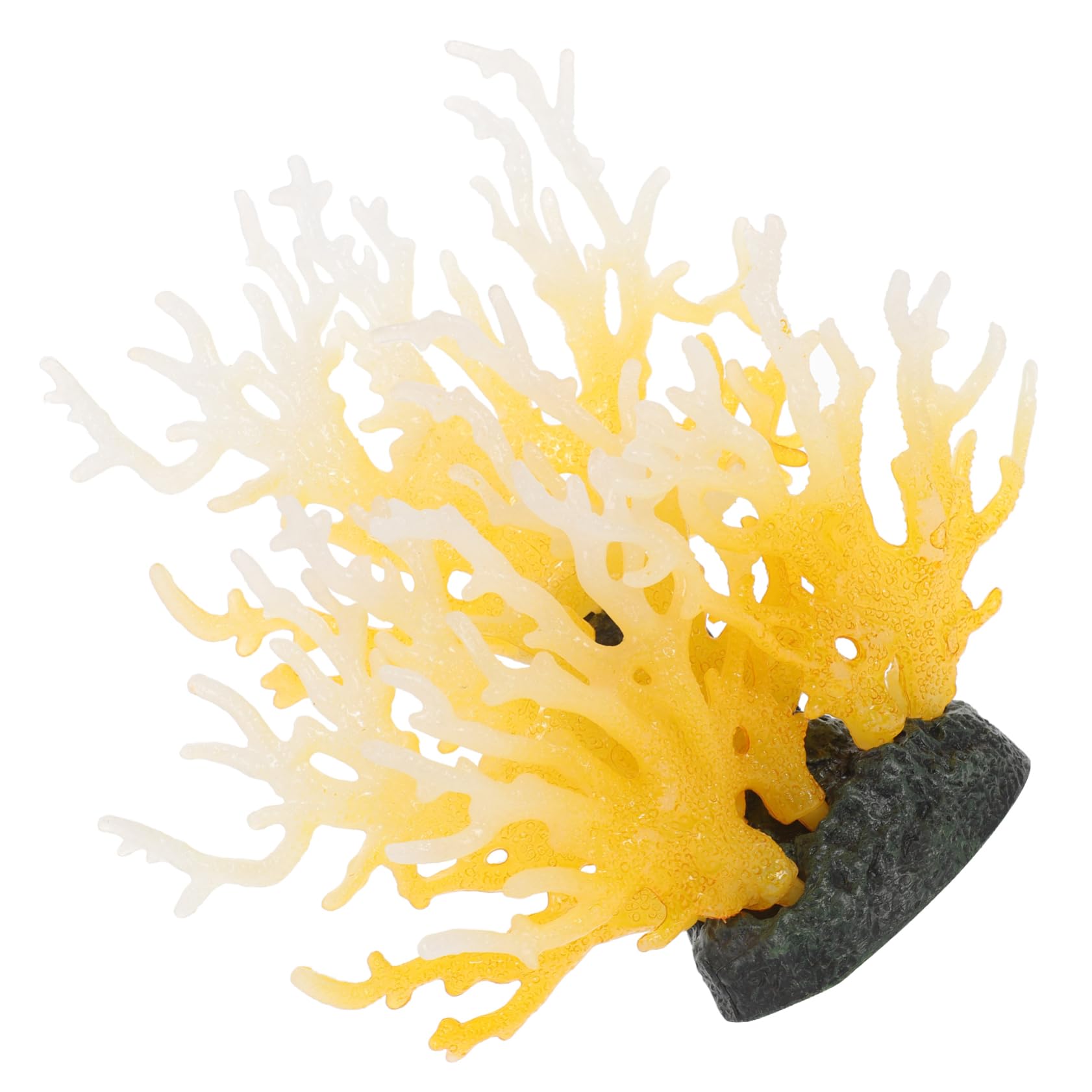 Acuario Decoración Plantas Acuáticas, Paquete de 3 Decoraciones Artificiales de Coral for Acuario, de PVC, for Escritorio y Mesa.