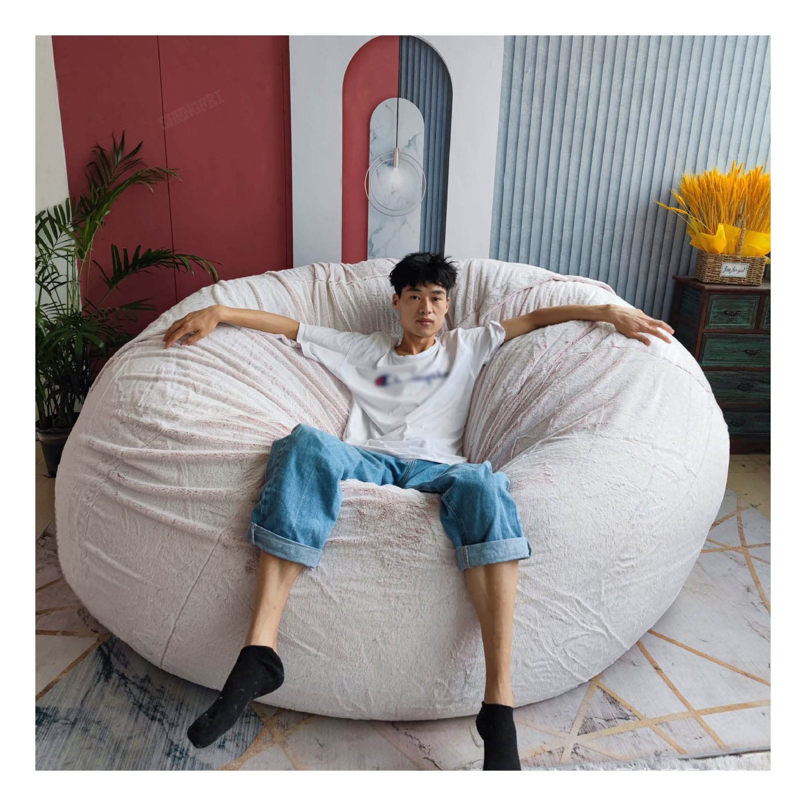 Meubles Gigantesques Sac de Haricots Vide - Chaise de Rangement Salon et Chambre