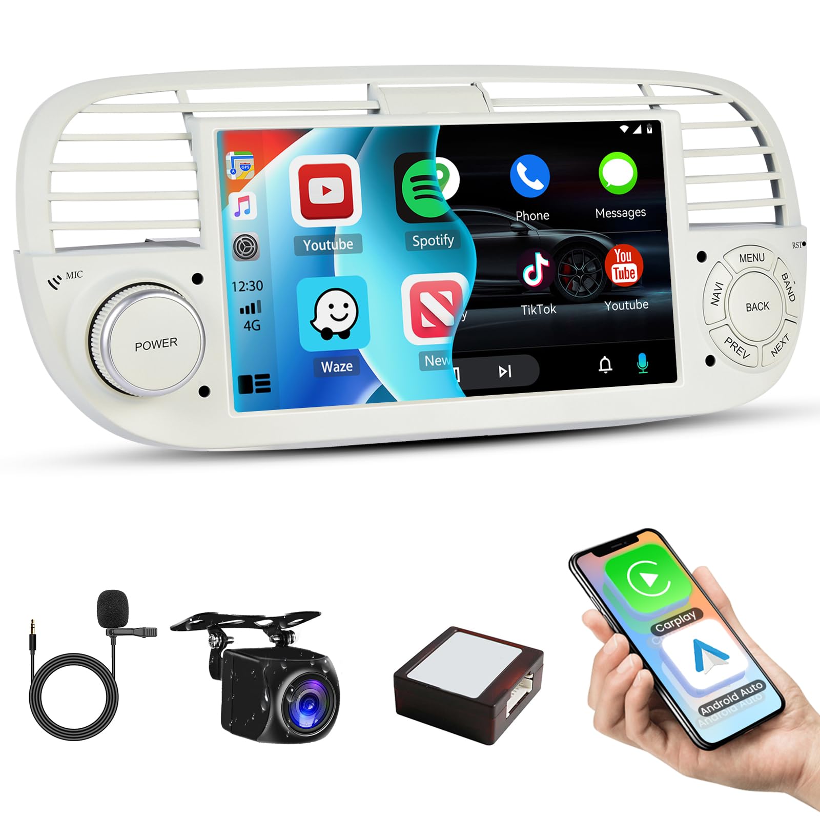2 32GB] Hikity Autoradio Carplay 1 Din 9 Pouces HD à écran Tactile