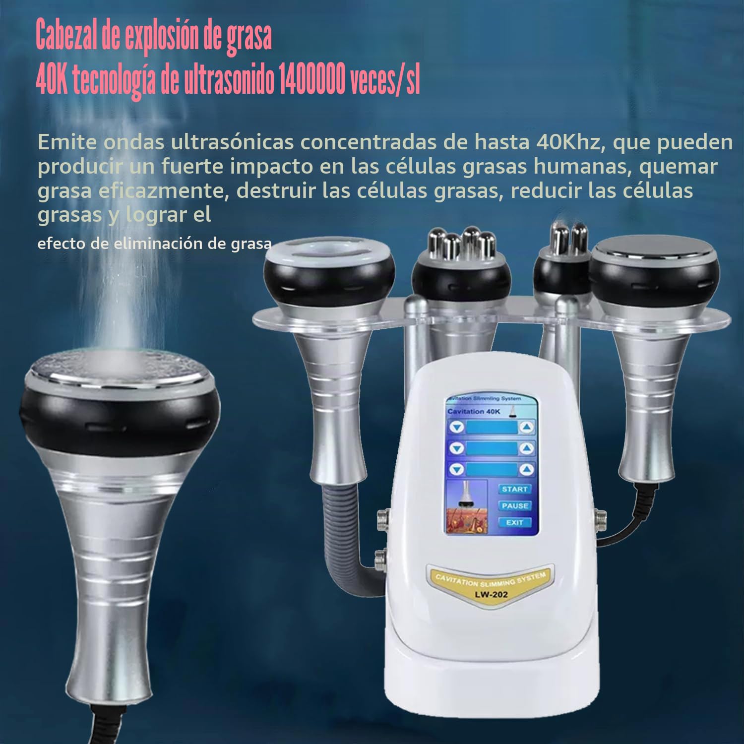 40K Slimming Cavitation Machine, 4 en 1 Body Shaper Beauty Vacuum