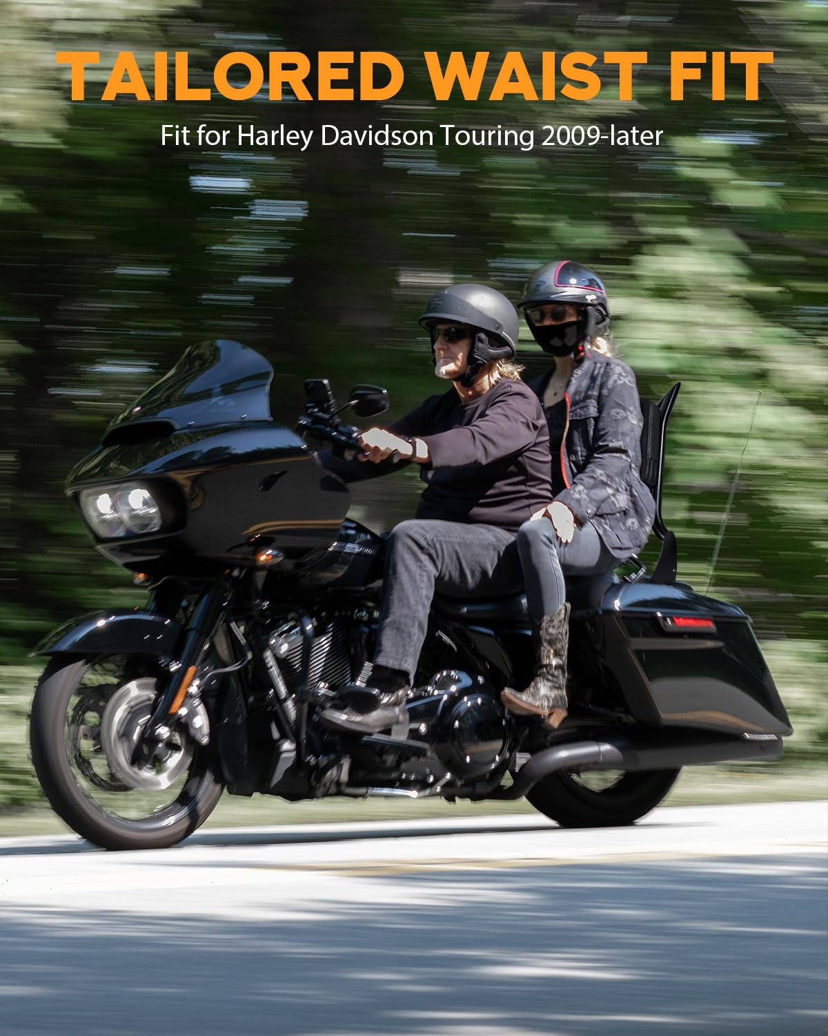 Detachable Sissy Bar Passenger Backrest For Harley Touring Models (1997-2008) - Black - View #5