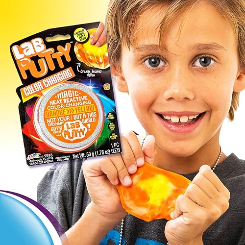 Miniatura 3 de JA-RU Masilla sensible al calor que cambia de color de laboratorio (2 unidades surtidas) para niños, regalos de fiesta de limo no pegajoso, alivio