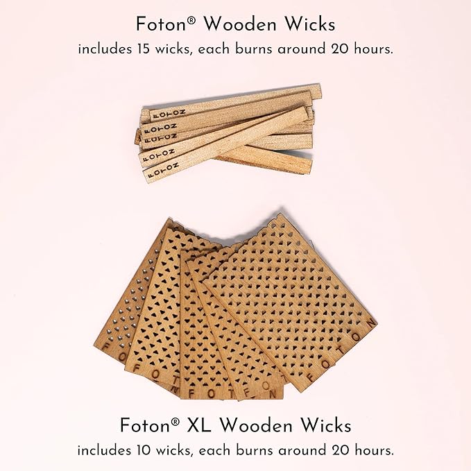 Pabilos de Madera Foton - 15 Piezas para Velas miniatura 3