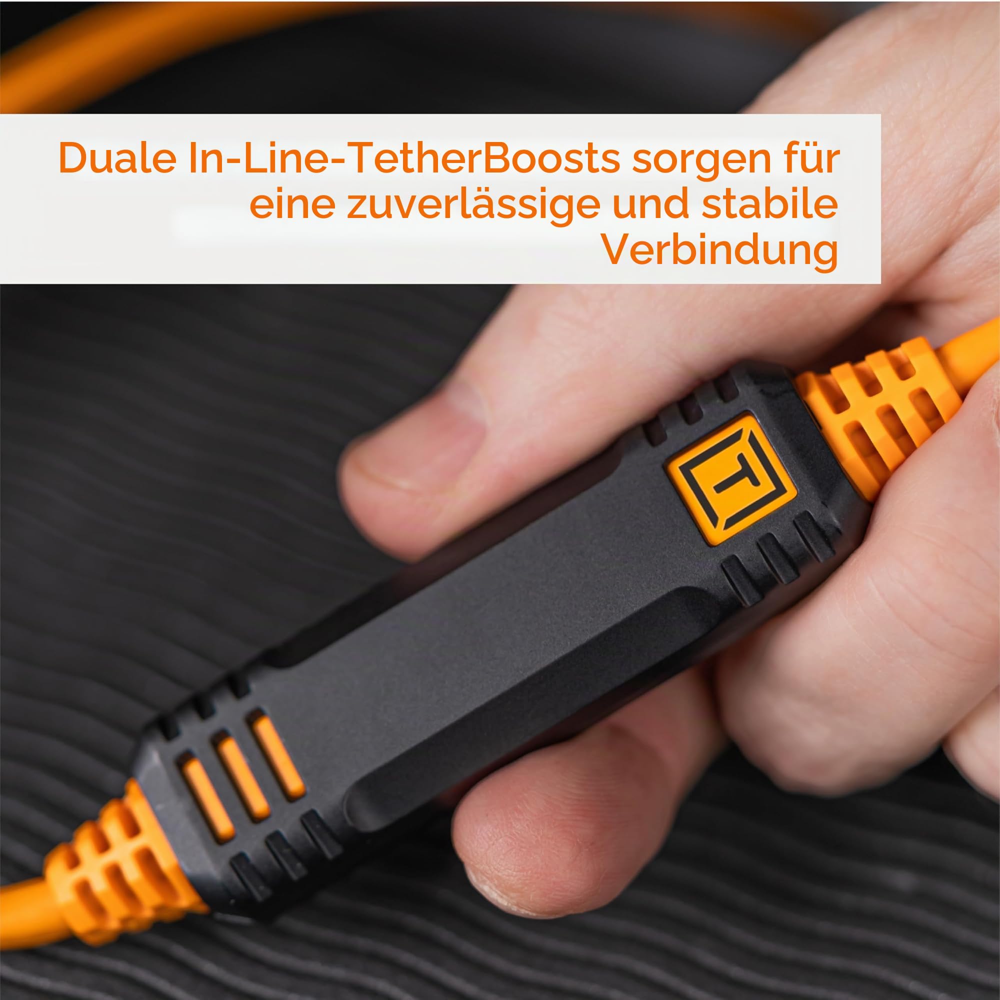 Tether Tools TetherPro USB-C auf USB-C rechter Winkel orange 9,4m