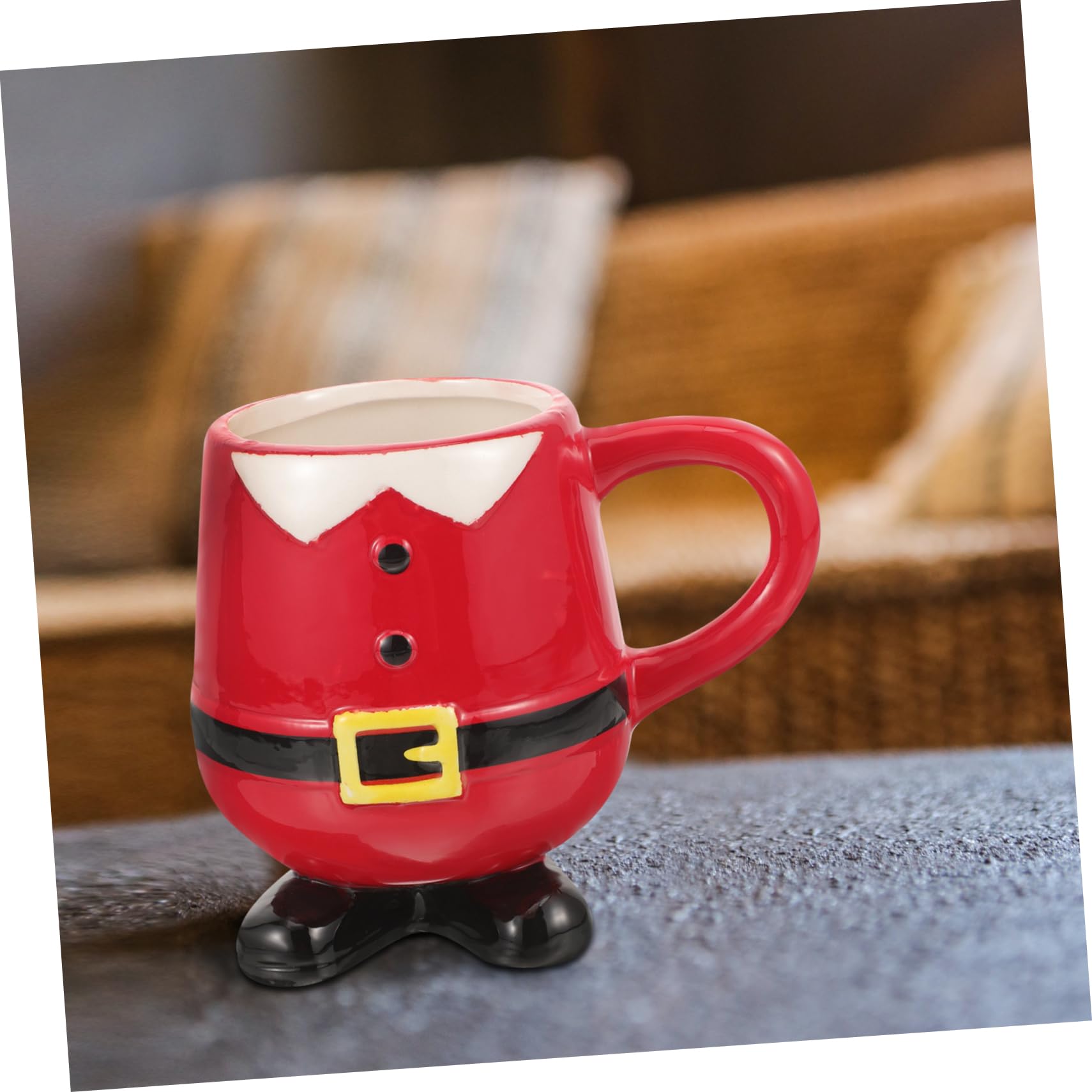 Taza De Cerámica Navideña Diseño De Muñeco Papá Noel para Café y Decoración Fiestas De Navidad