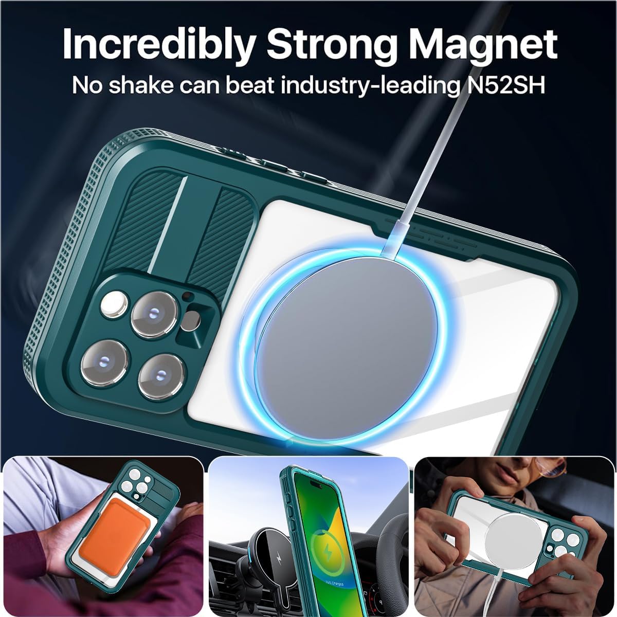 AICase Waterproof Case for iPhone 16 Pro(6.3") with MagSafe Support Snowproof,Dustproof/Shockproof,IP68 Certified 360 Full Body Protection Fully Sealed Underwater Cover for iPhone 16 Pro