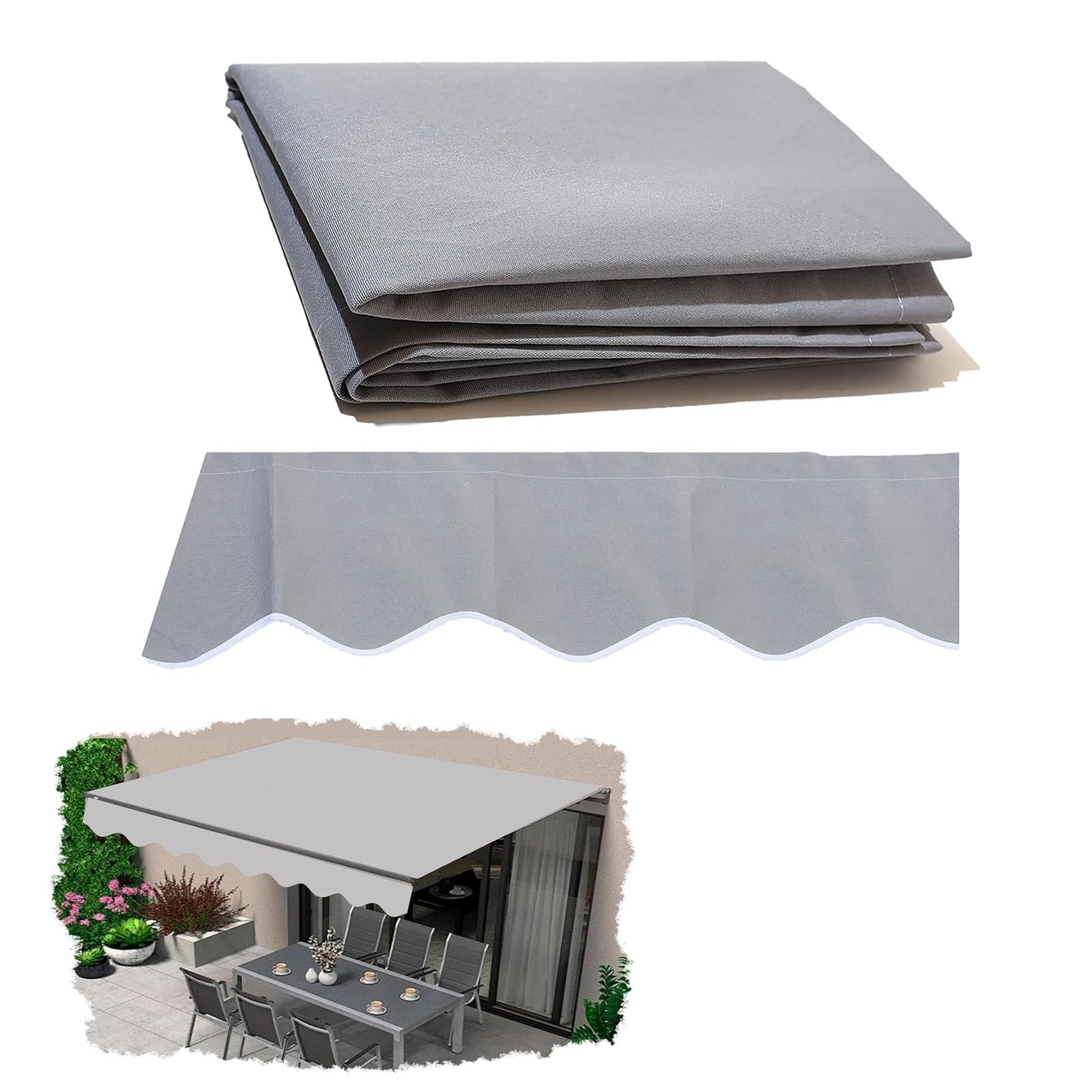Toile de rechange auvent étanche pour stopper la pluie et le soleil de terrasse