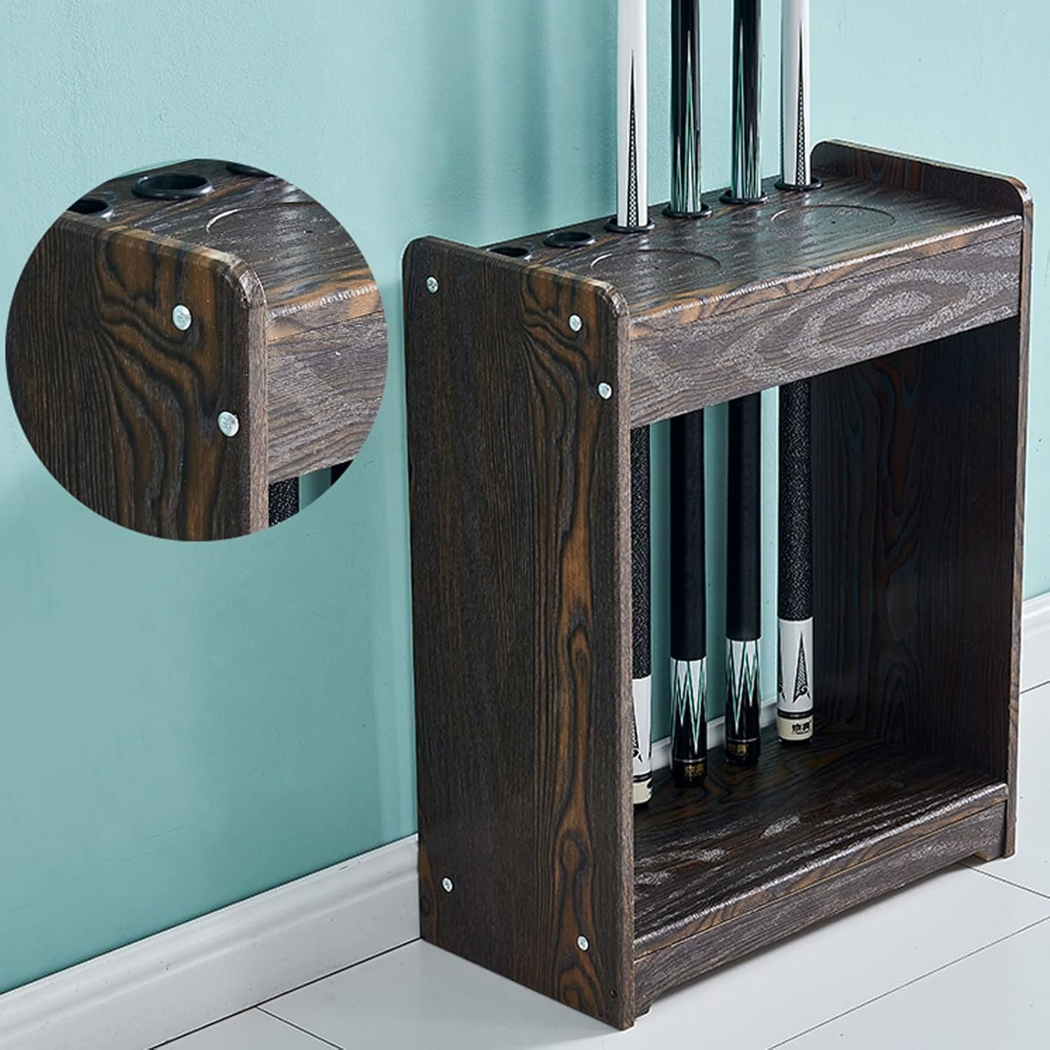Pool Stick Holder, Pool Cue Rack, The Billiard Cue Rack Can Be Placed Anywhere in Your Game Room, Saving Space, But with Practicality