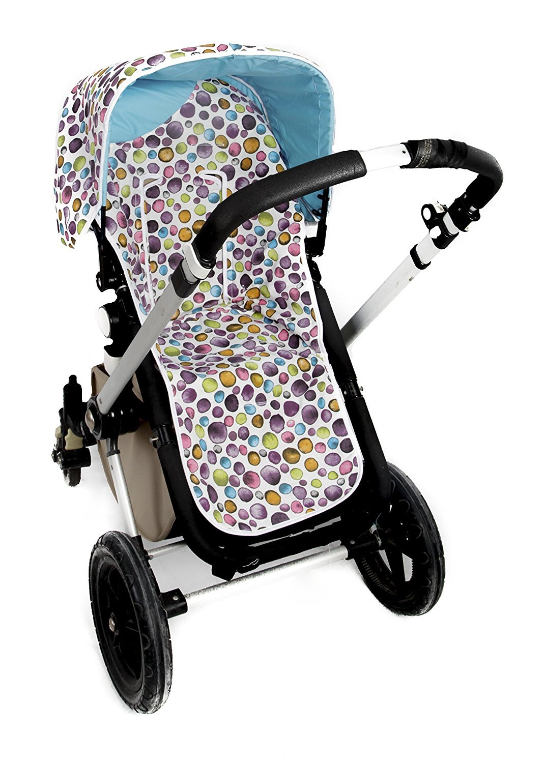 Funda Silla Compatible con Bugaboo (Serie Burbujas) color azul- SIN CAPOTA