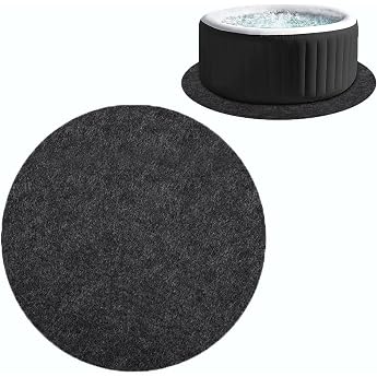 Hot Tub Mat for Above Ground Pool Under Pool Mats Swingming Pool Underlay Inflatable Spa Pool Protection Pad Non-Slip Waterproof Mat for Outdoor Hot Tub Pool Round Diameter 2 m