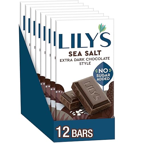 Tableta de chocolate Lilys edulcorado con stevia sin azúcares añadidos bajo en carbohidratos adecuado para dietas Keto 70 cacao trato justo sin