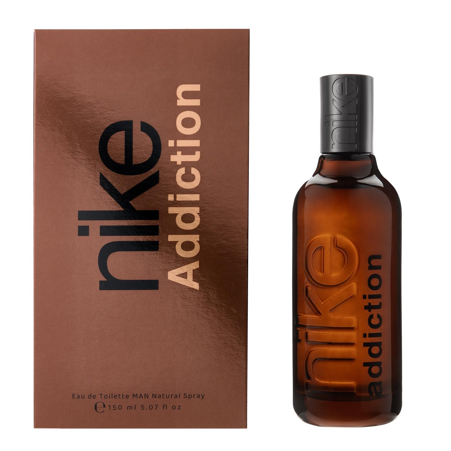 NIKE - Addiction Man Promoción 150 ml + 30 ml, Colonia Hombre, Eau de Toilette Natural y Masculina, Aroma Amaderado Balsámico, Fragancia Fresca y de Larga Duración