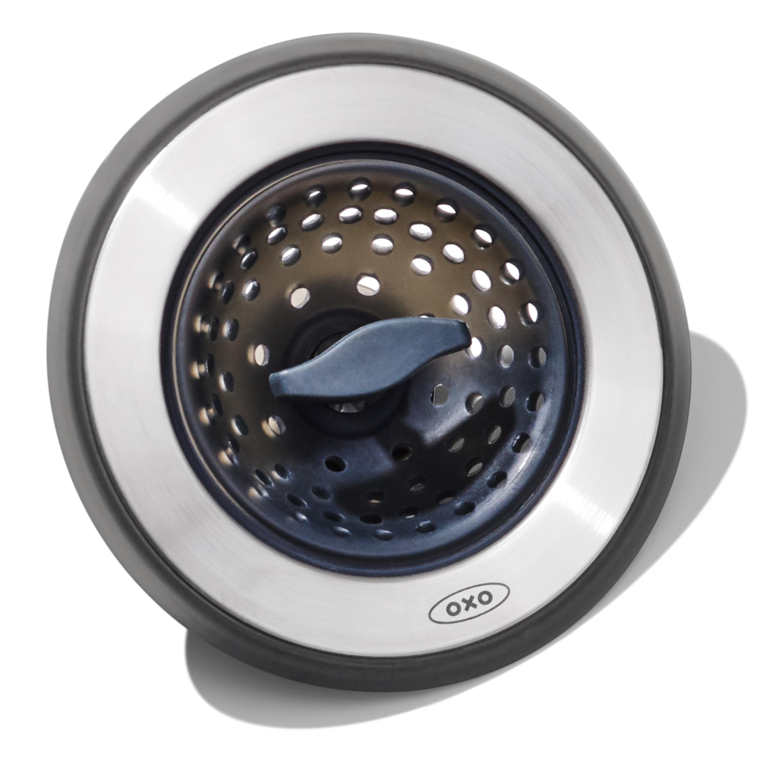 OXO Good Grips 2-in-1 Sink Strainer Stopper,Black,Sink Strainer with Stopper