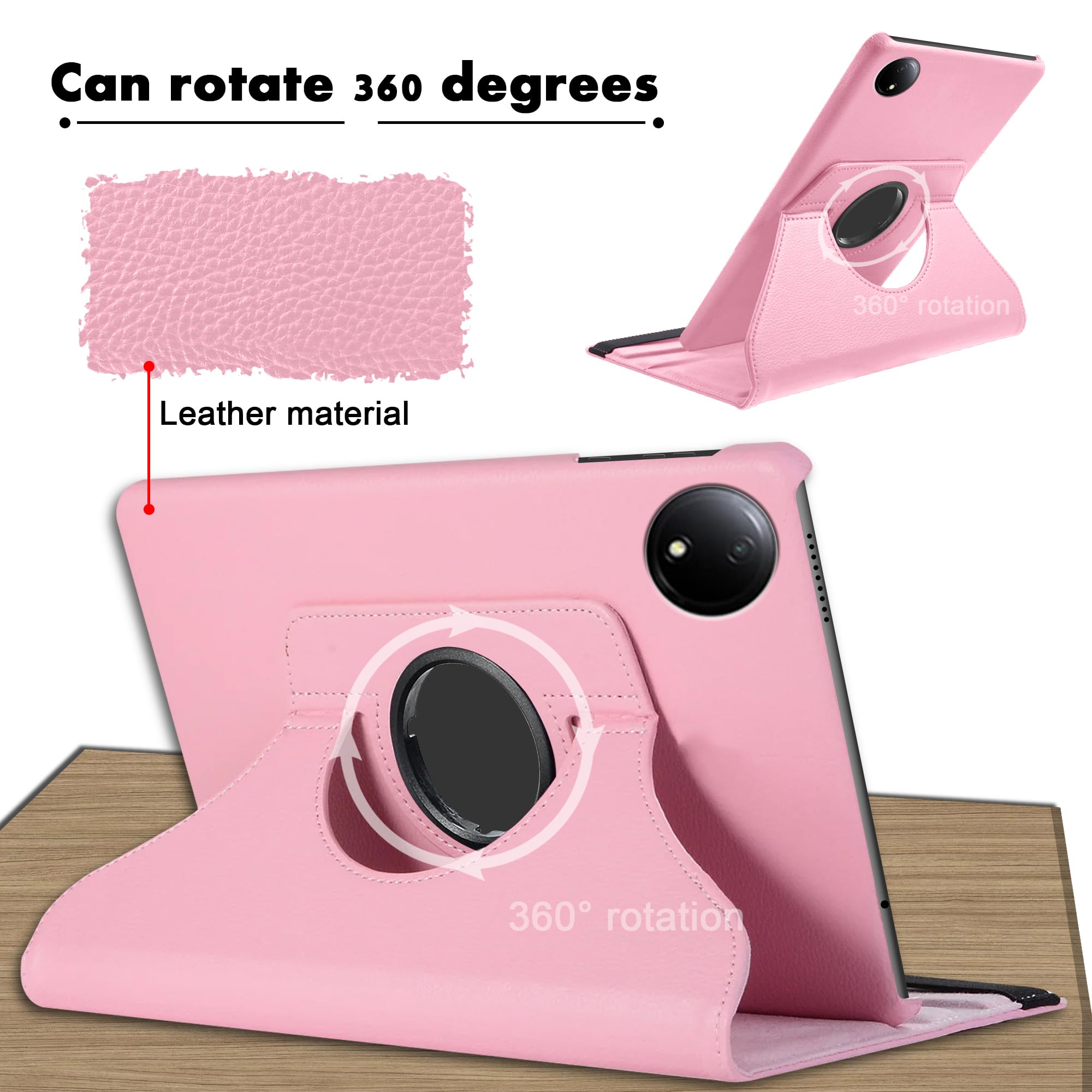 SWEIMEN 360° Rotating Case For Xiaomi Redmi Pad SE 8.7" – PU Leather Stand Cover With Multi-Angle Viewing