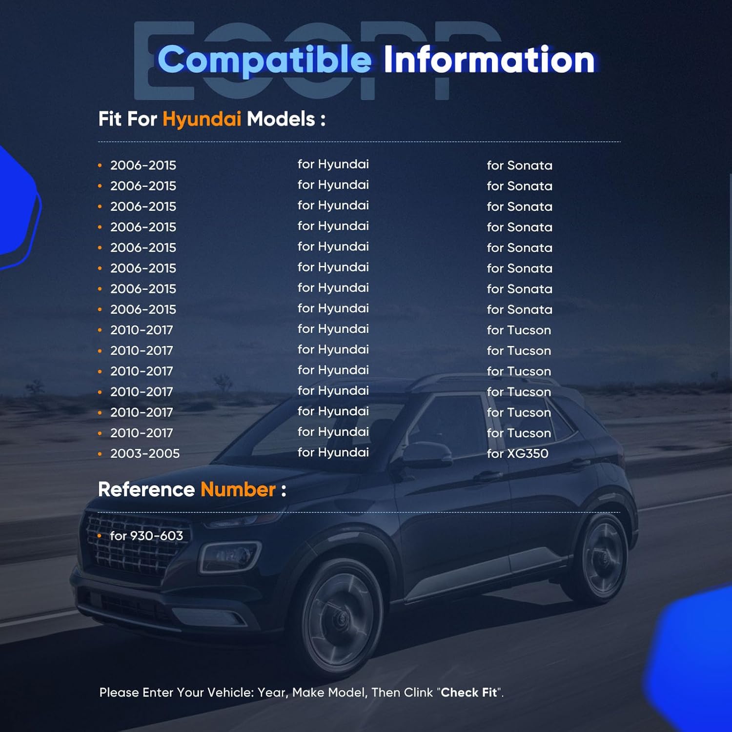 ECCPP 2pcs Front Wheel Hub Bearing Assembly 51750-3K100 2011-2013 For Hyundai Sonata Wheel Hub Front; Quantity needed per vehicle: 1, 2006-2009 For Hyundai Sonata Wheel Hub - Image 2