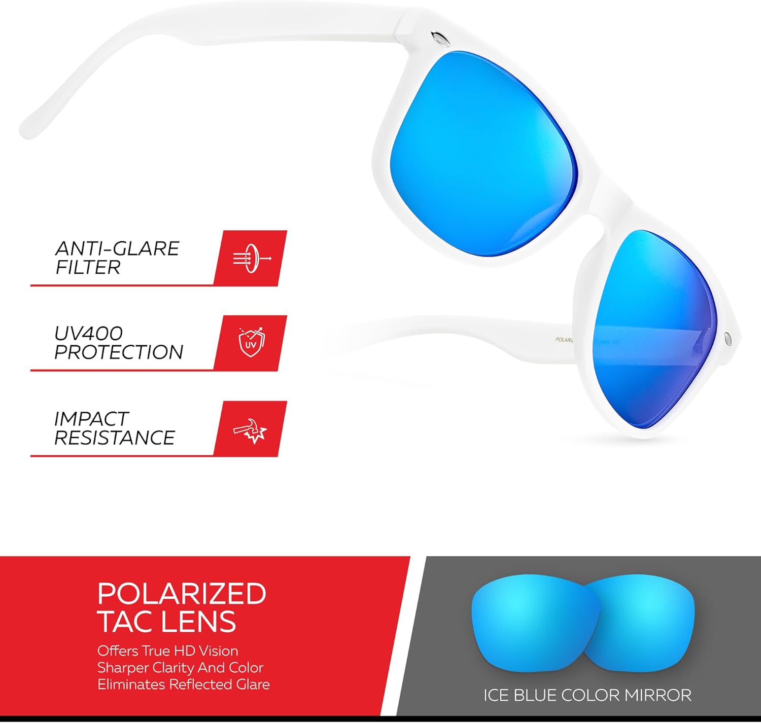 Retro Rewind Polarized Sunglasses for Men and Women - UV Protection Classic Sun Glasses - Image 3