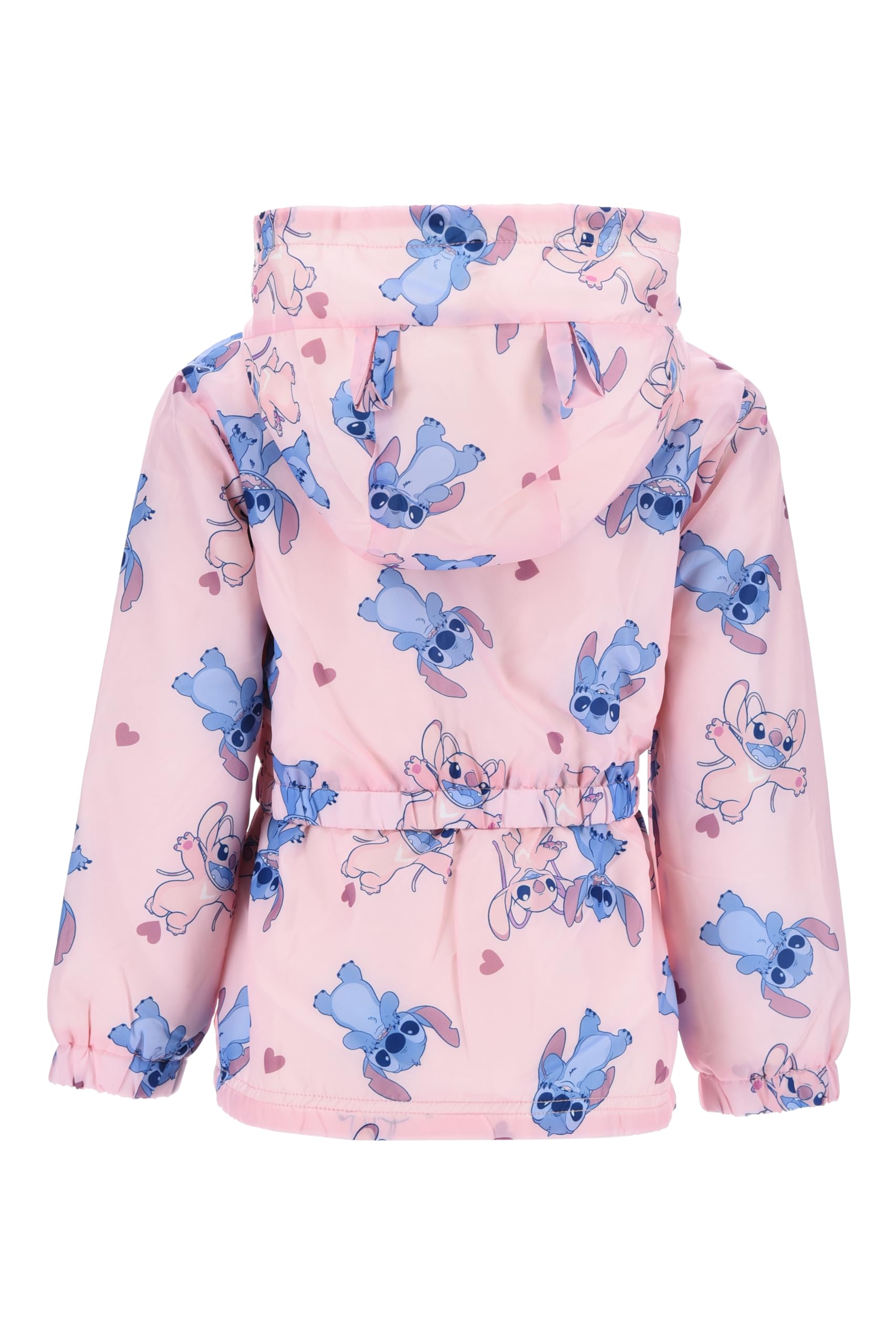 Disney Stitch Veste pour Fille, Sweatshirt au Design Classique Textile Doux, Veste à Capuche 3D pour Filles, Tailles 3 à 8 Ans
