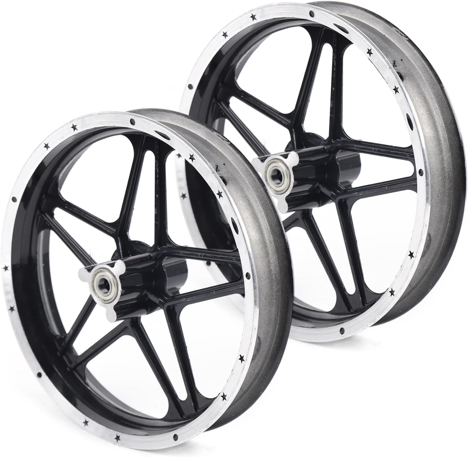 Front Rear Wheel 2.50-10 Aluminum Tire Rim Hub Assembly For 49-50CC 2 Stroke Electric Scooters, E-Bike, Mini Pocket Bike, Mini Pit Dirt Bike