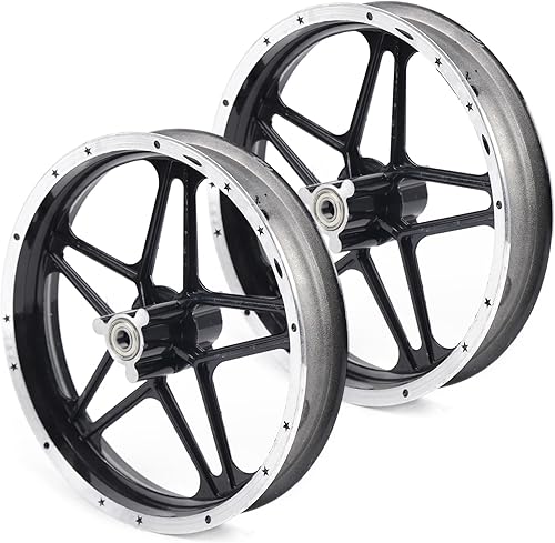 Miniatura 5 de 2.50-10 Conjunto de cubo de llanta de rueda delantera+trasera de aluminio para 49cc-50cc 2 tiempos Mini Pocket Bike Pit Dirt Bike Scooters