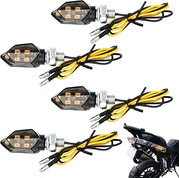 Universal Motorcycle Mini LED Indicator 12 V Motorcycle Running Light Pack of 4