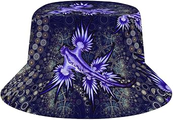 Blue Dragon Sea Slug Nudibranch Bucket Hat Retro Print Beach Travel Sunscreen Sun Hat Teenage Men and Women General