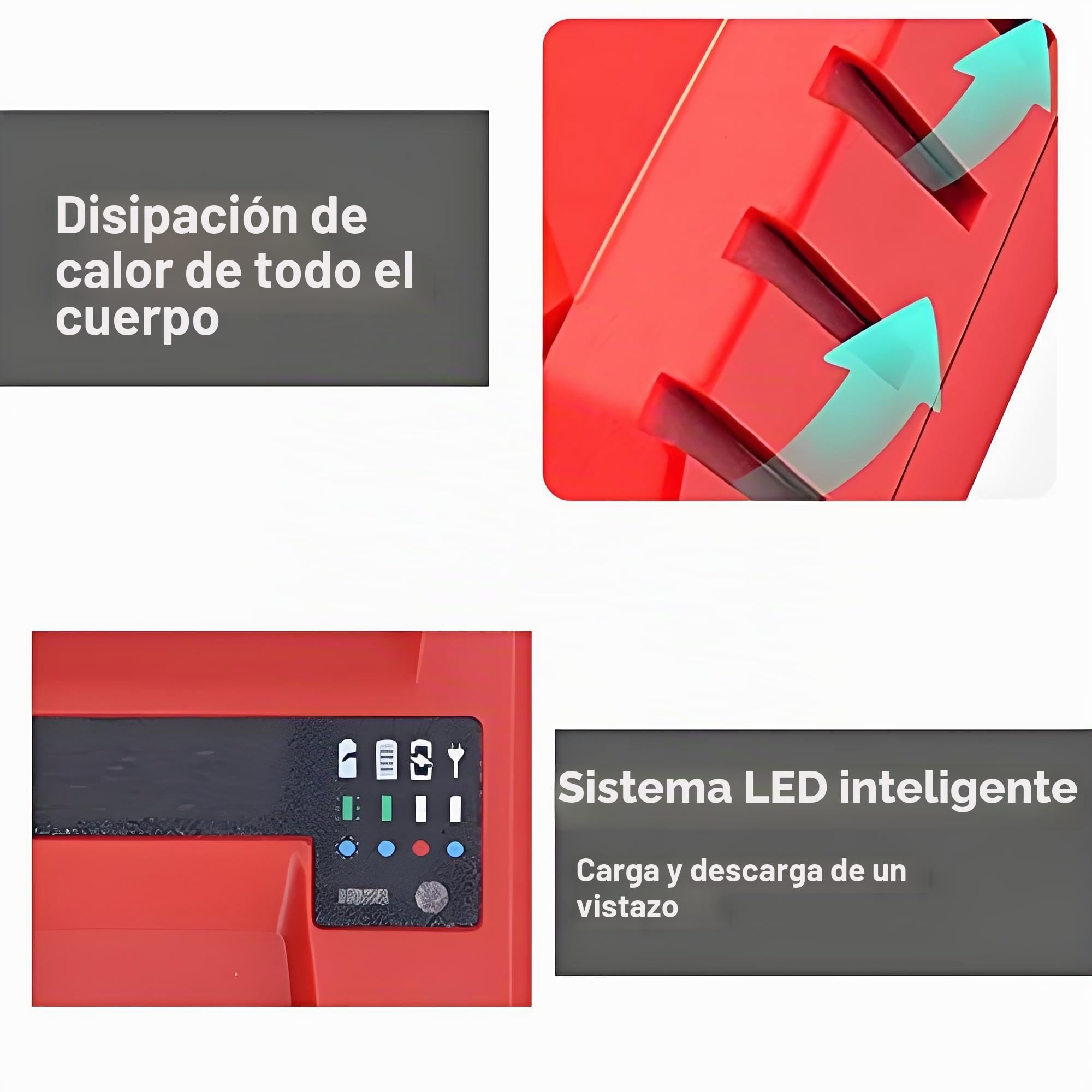 Cargador de Batería 100‑240V Cargador Portátil de Repuesto Accesorios para Herramientas Eléctricas para Hilti Salida 10.8V 4A(EU Plug)