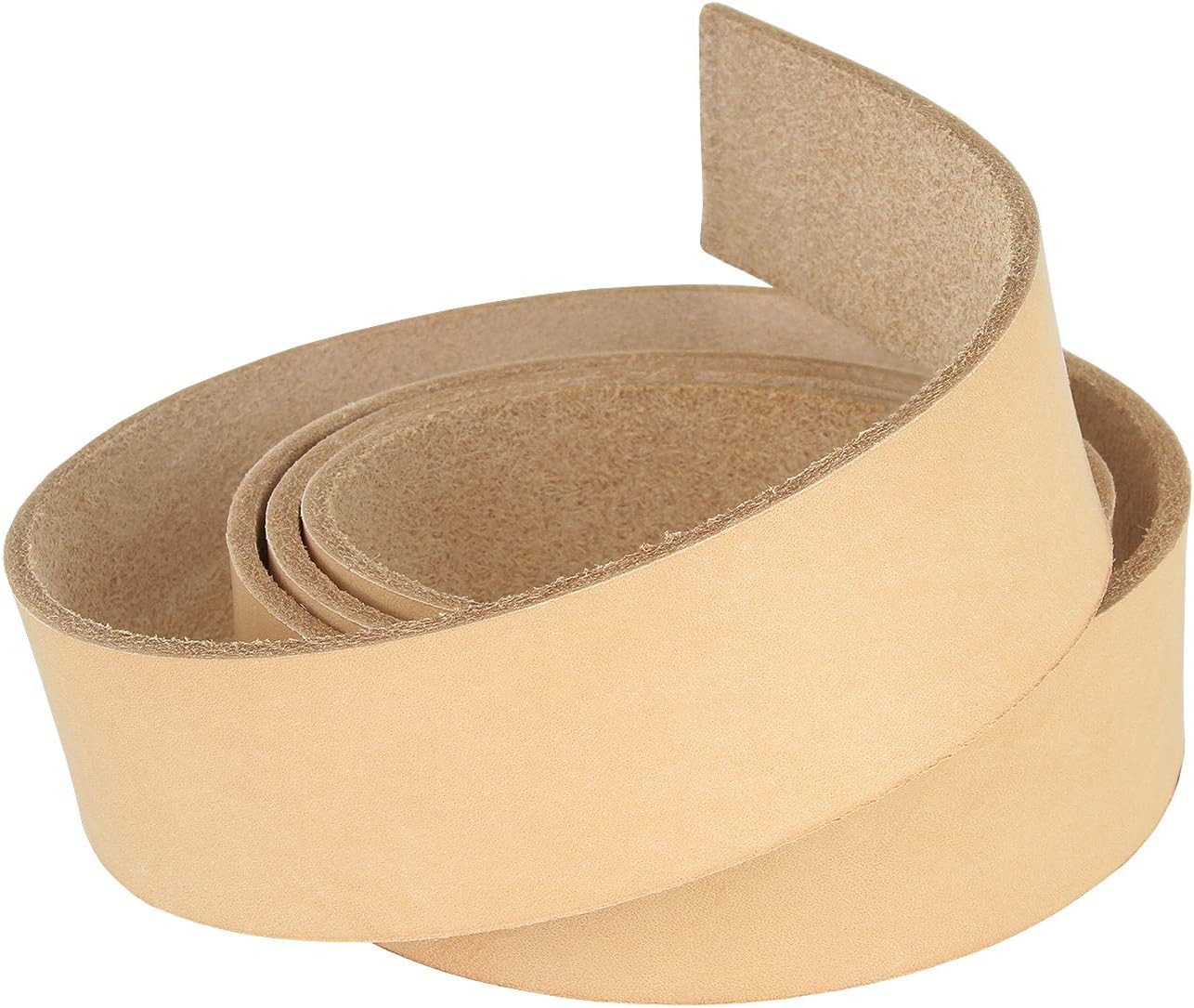 1-1/2" Wide Belt Strap Heavy Weight Natural Cowhide Leather Strips Leather Craft - Image 2