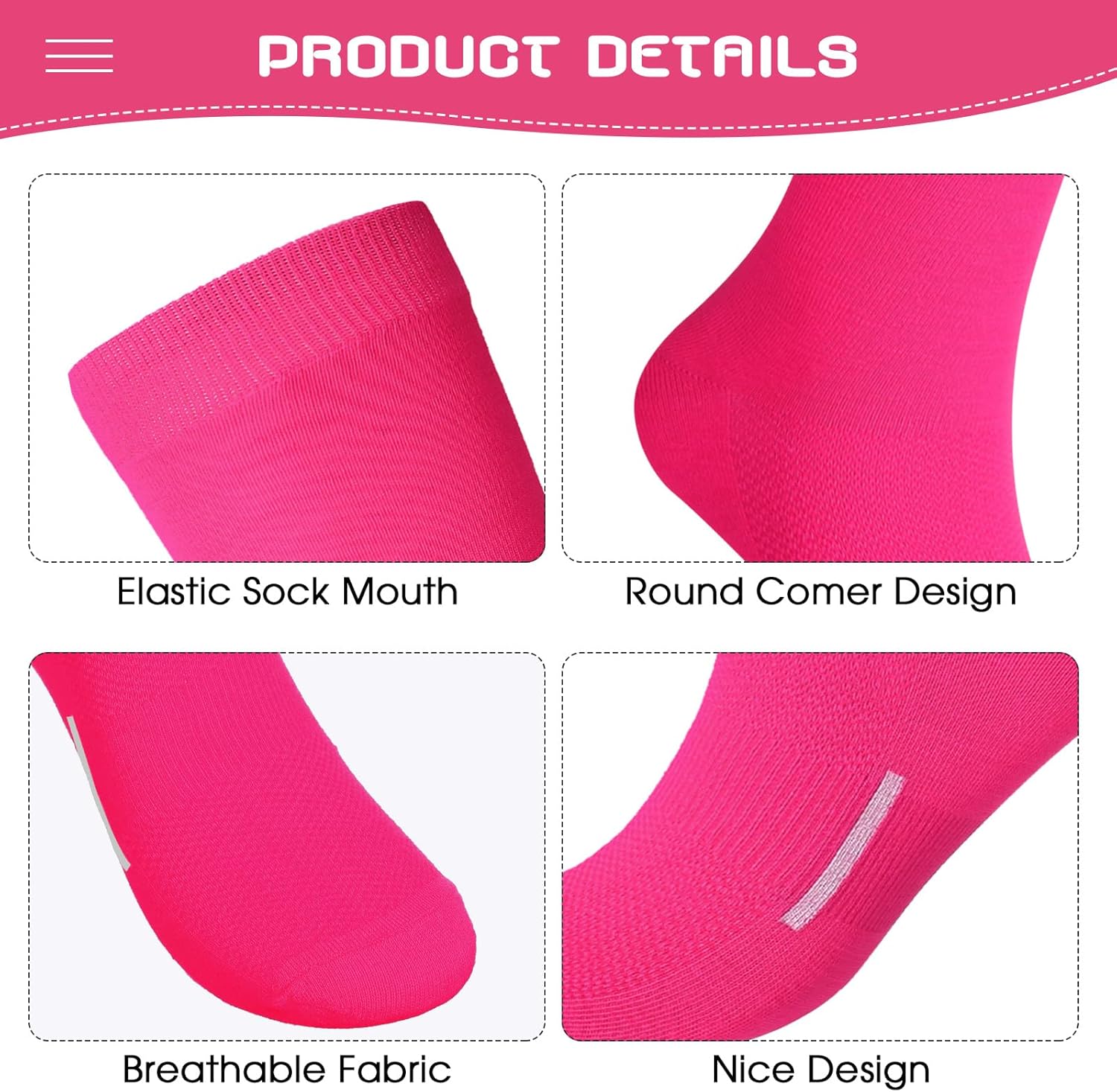 Haysandy 3 Pairs Baseball Socks Bulk Softball Sock Youth High Long Tube Soccer Football Team Boys Girls Adults Sport Sock - Image 5