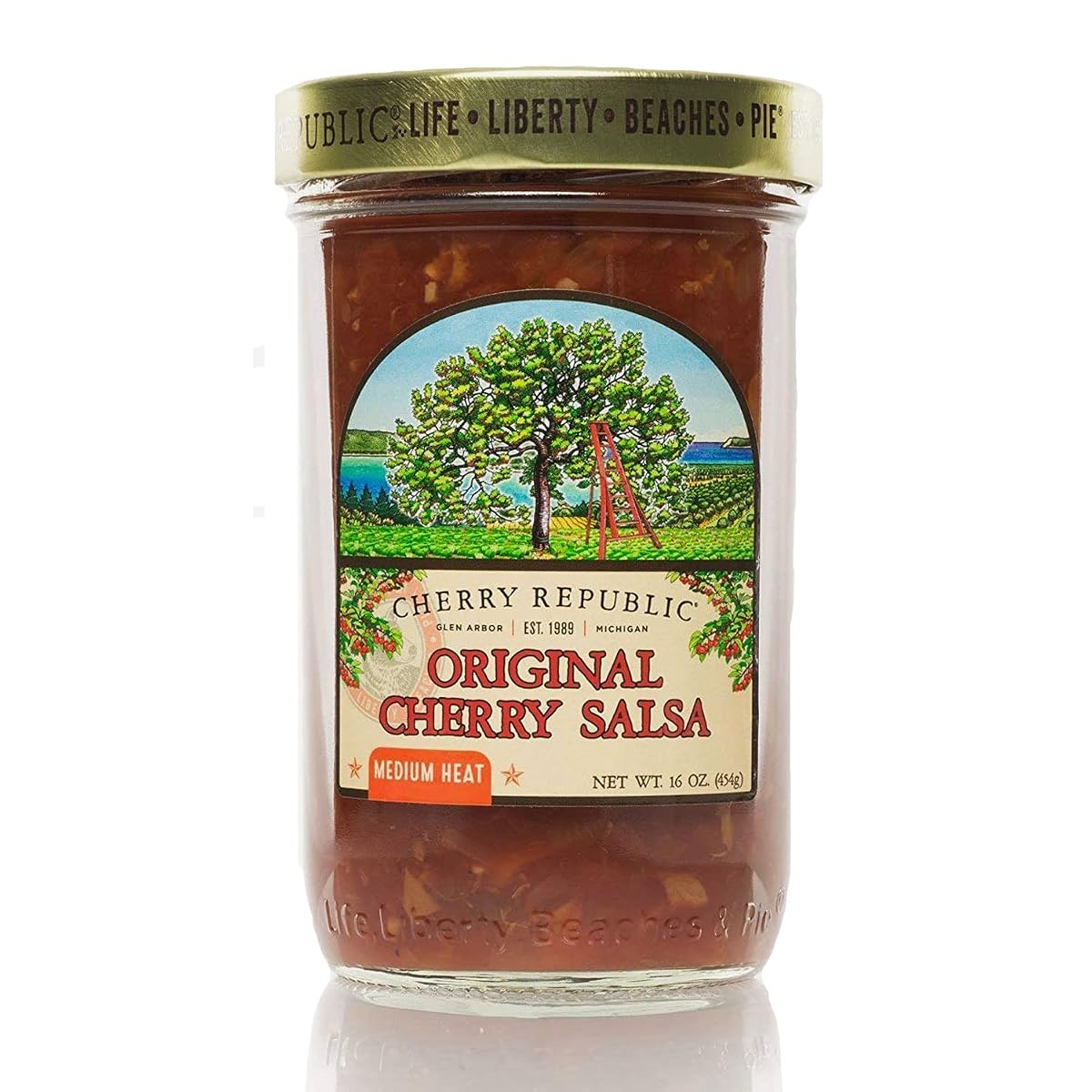Cherry Republic Original Cherry Salsa, Medium Spice, 16 Oz