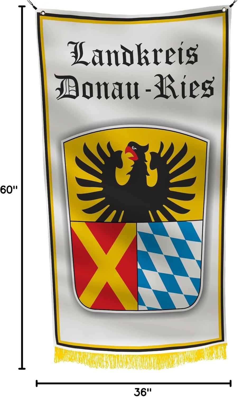 Donau-Ries Germany 3x5 feet Flag Banner Vivid Color Double Stitched Brass Grommets (Donau-Ries)