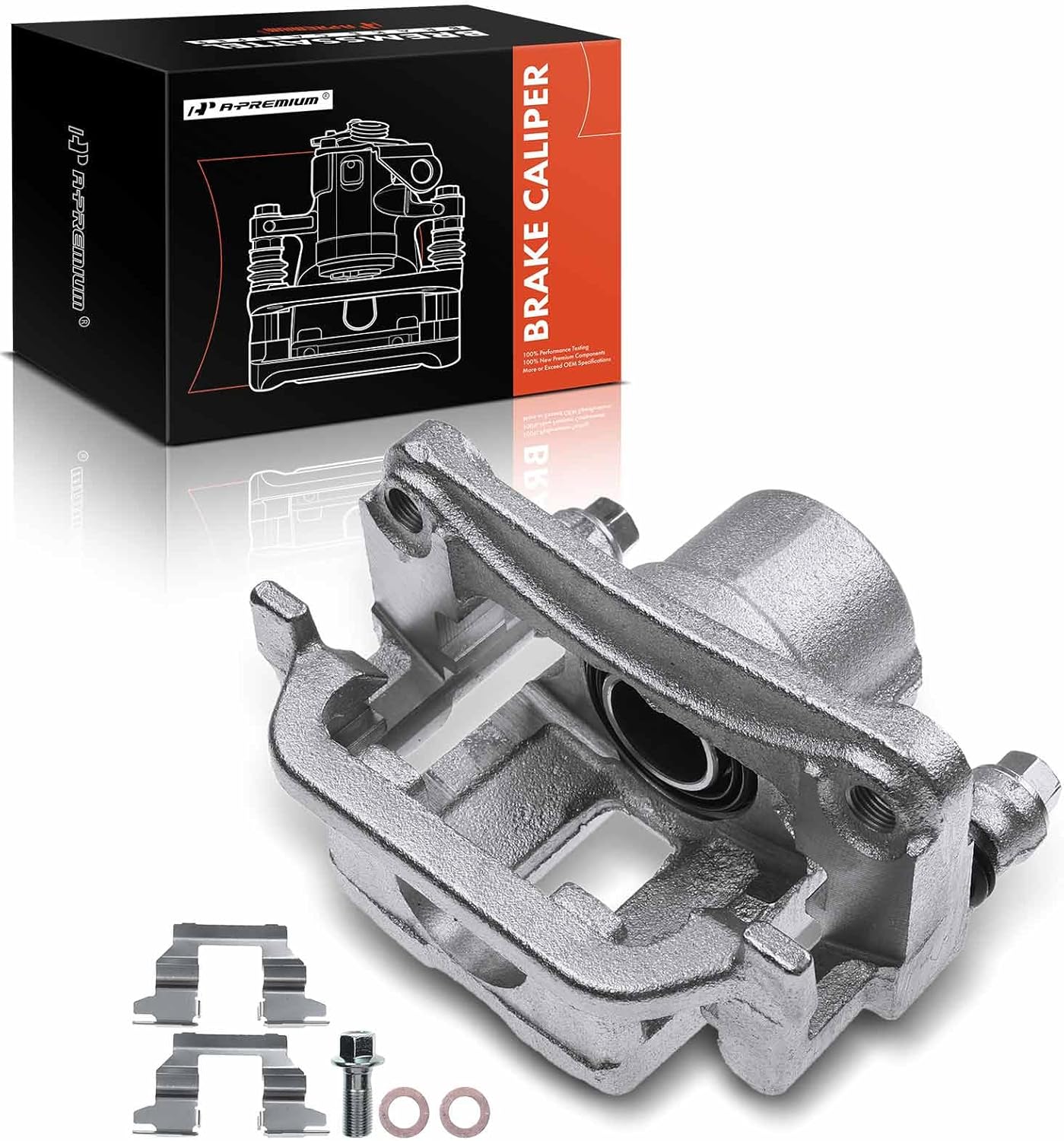 A-Premium Disc Brake Caliper Assembly with Bracket Compatible with Select Infiniti and Nissan Models - G35 2006-2008, G37 2009-2010, M35, M45, 350Z 2006-2009, 370Z 2009 - Rear Right Passenger Side