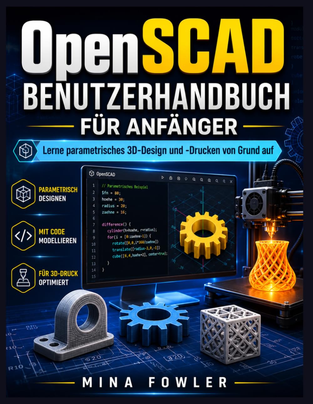 OpenSCAD-Benutzerhandbuch für Anfänger: Lerne parametrisches 3D-Design und -Drucken von Grund auf