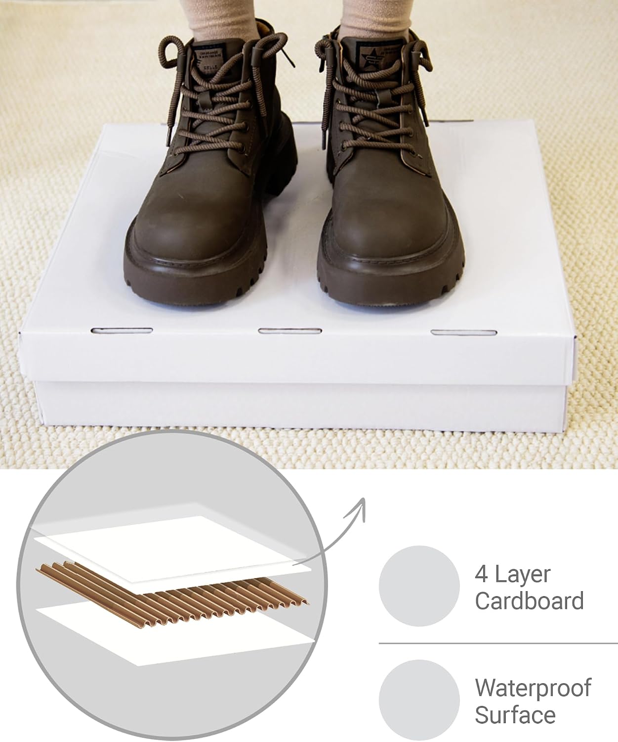 Upgrade Trading Card Storage Box 2Packs, Fits 1400+ Toploaders or 6900+ Raw Cards for Protection And Collection Sports Trading Card Storage Bulk Card Storage Corrugated Cardboard Storage Case