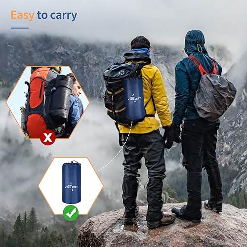 Miniatura 8 de Almohadilla de dormir doble para campamento almohadillas de campamento autoinfladas de 4 pulgadas de grosor con bomba de pies integrada y almohada