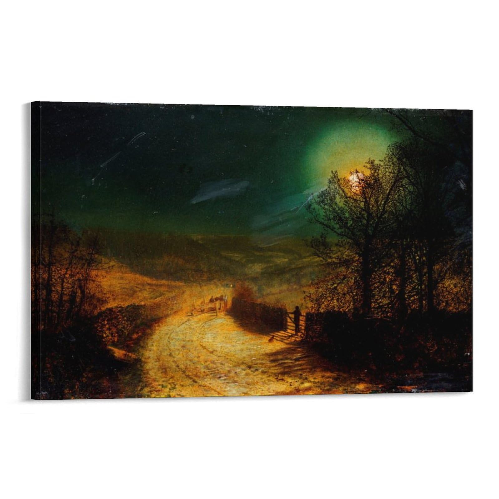 Near Bolton Abbey, 1876 By John_Atkinson_Grimshaw Wall Art Prints Poster Canvas Painting Poster Wall Art Decorative Picture Prints Modern Decor 12x18inch(30x45cm)